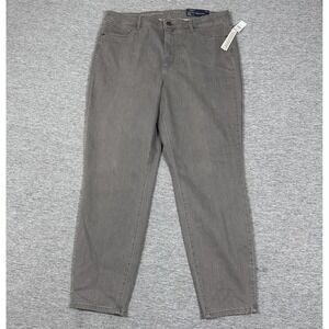Talbots Jegging Jeans Womens 16 Gray Denim High Waisted Ankle Curvy Slim NEW